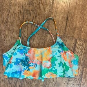 Athleta Girl Floral Print Bikini Swimsuit Size 14 NWOT